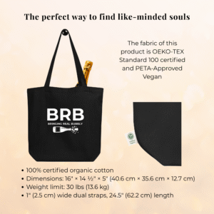 Bringing real bubbly Organic Cotton Tote Bag kingiidee veinisõbrale