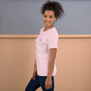 “I'm just here for the champagne” text on the back - statement t-shirt for true champagne lovers - Image 8