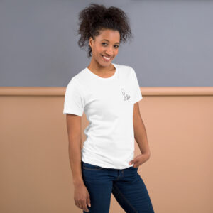 “I'm just here for the champagne” text on the back - statement t-shirt for true champagne lovers - Image 10
